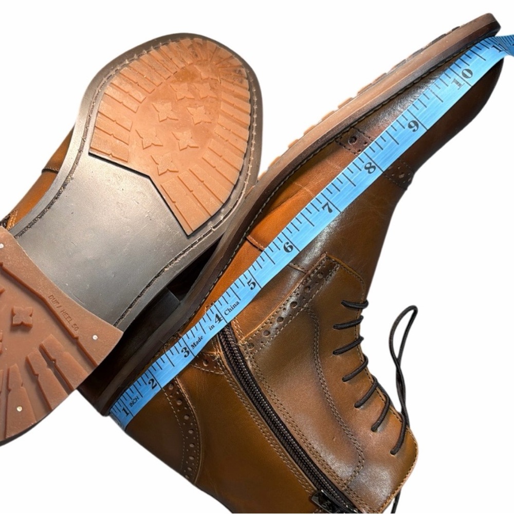 Reaction Kenneth Cole - Kevin Lace-Up Gunner Cap Men’s Dressing Boots Size 8 - Picture 11 of 12